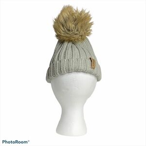 FUR talk pompom knit beanie size youth